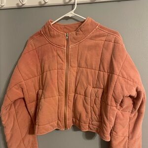 Women's Quilted Jacket in Peach